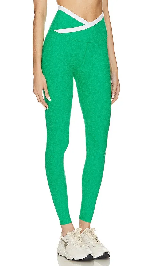 Beyond Yoga Spacedye Outlines High Waisted Midi Legging in Green
