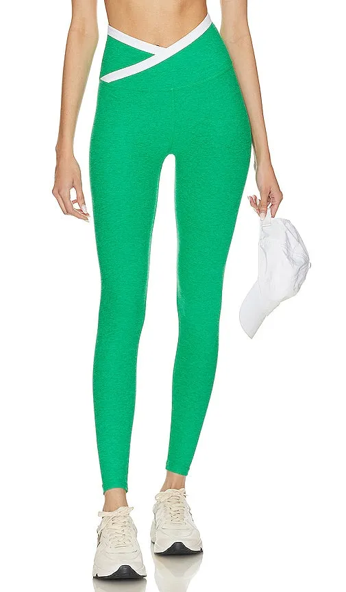 Beyond Yoga Spacedye Outlines High Waisted Midi Legging in Green