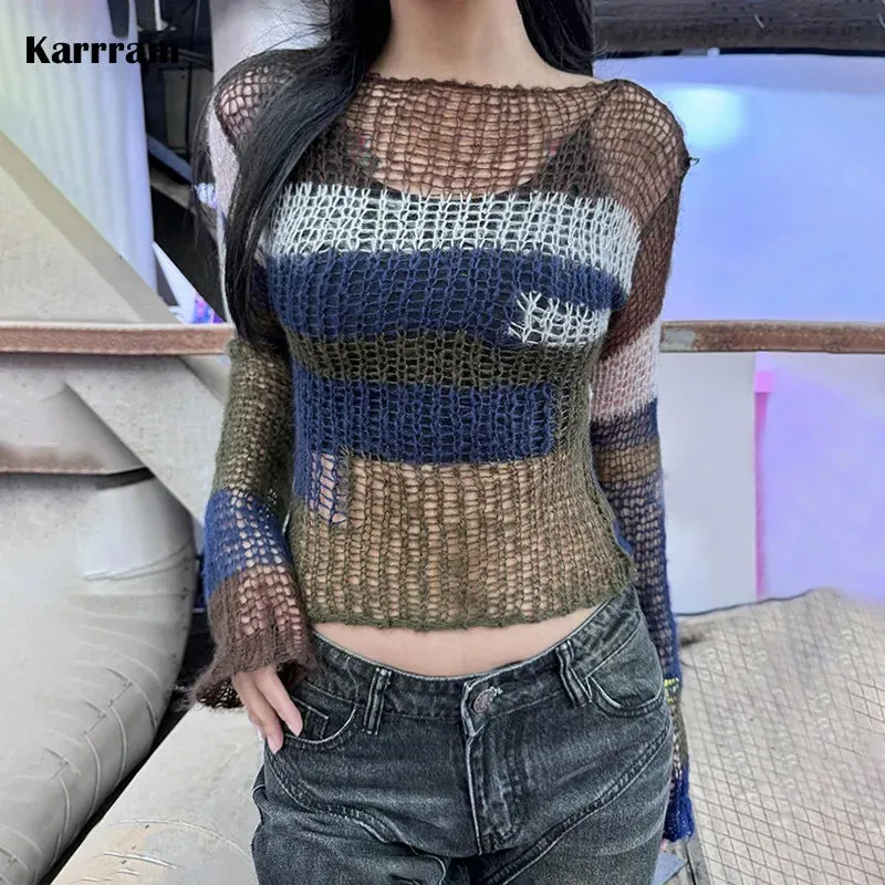 Crop Tops Vintage Grunge Mode für den alternativen Look**