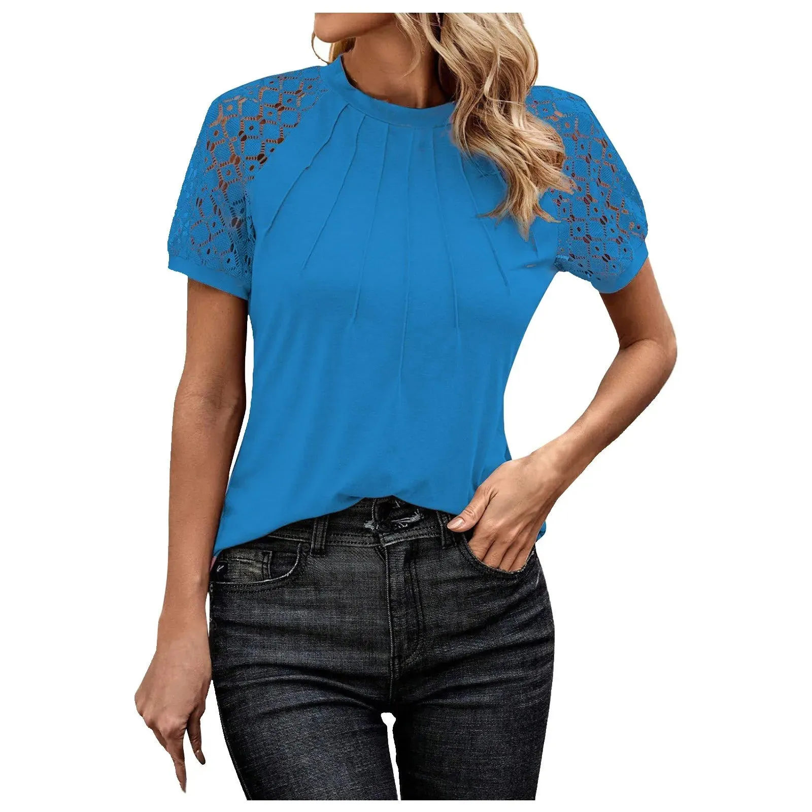 Fashion Solid Basic Casual Blouses Shirts