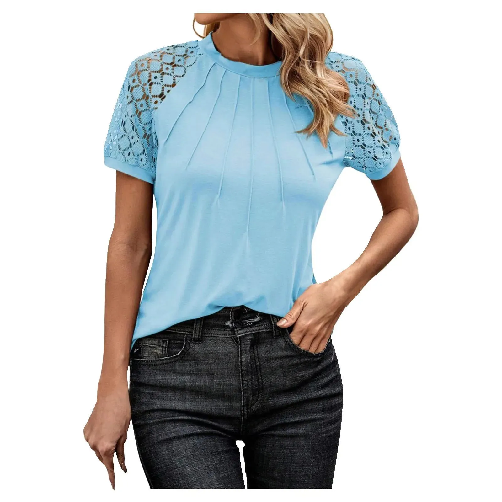 Fashion Solid Basic Casual Blouses Shirts