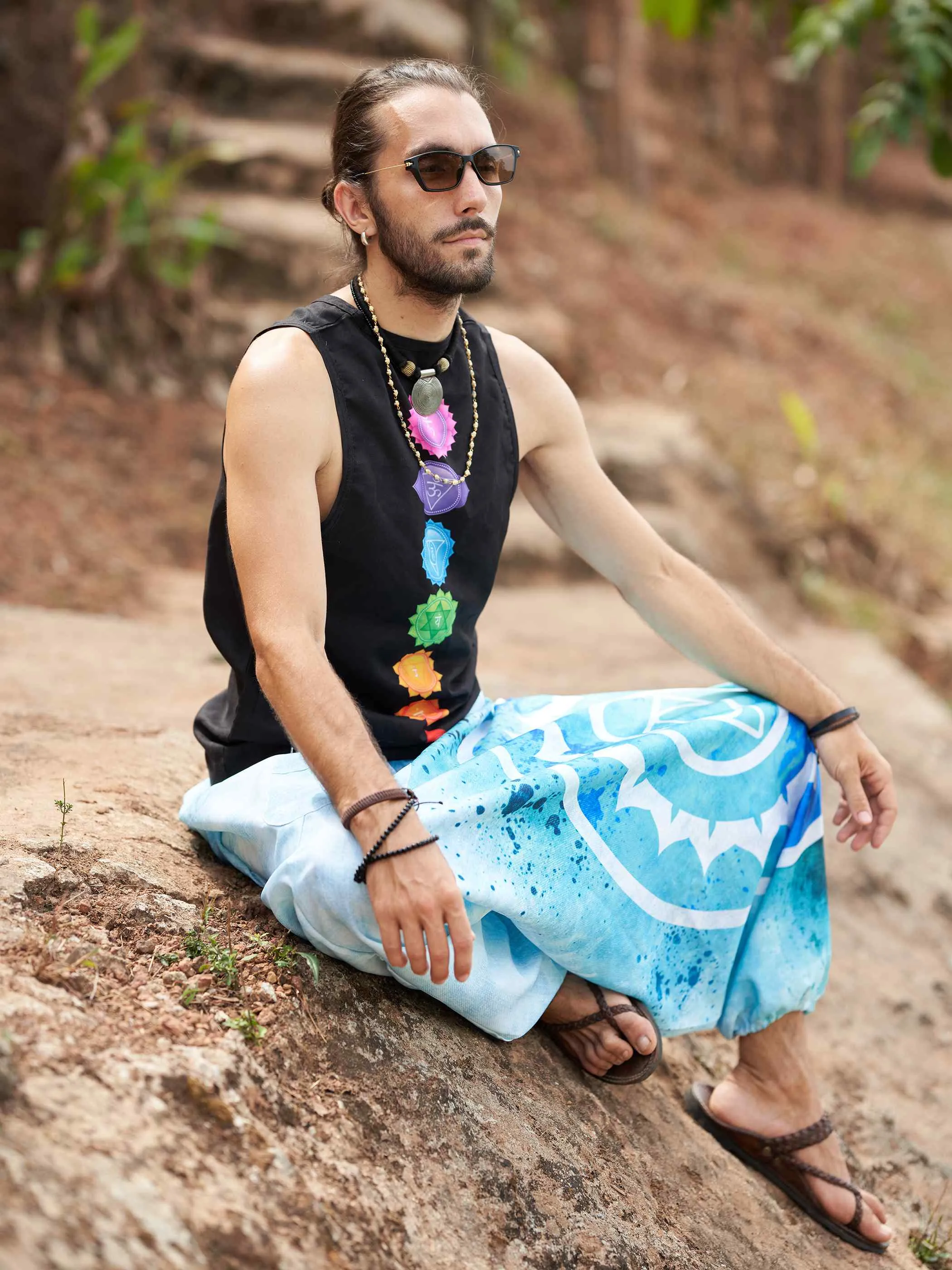 Men's Spiritual Feel Afghani Baggy Balloon Aladdin Harem Pant For Travel Yoga Dance