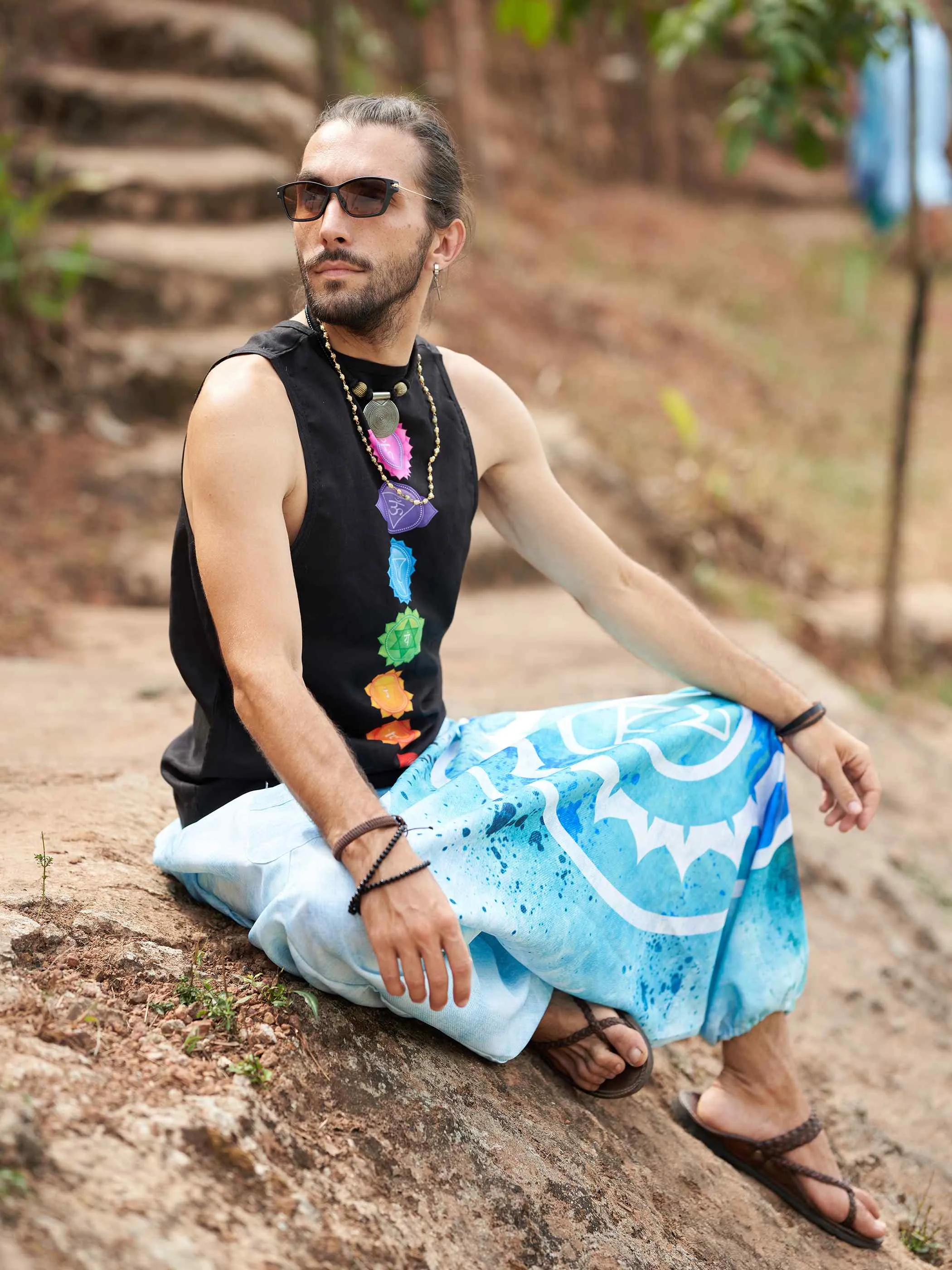Men's Spiritual Feel Afghani Baggy Balloon Aladdin Harem Pant For Travel Yoga Dance