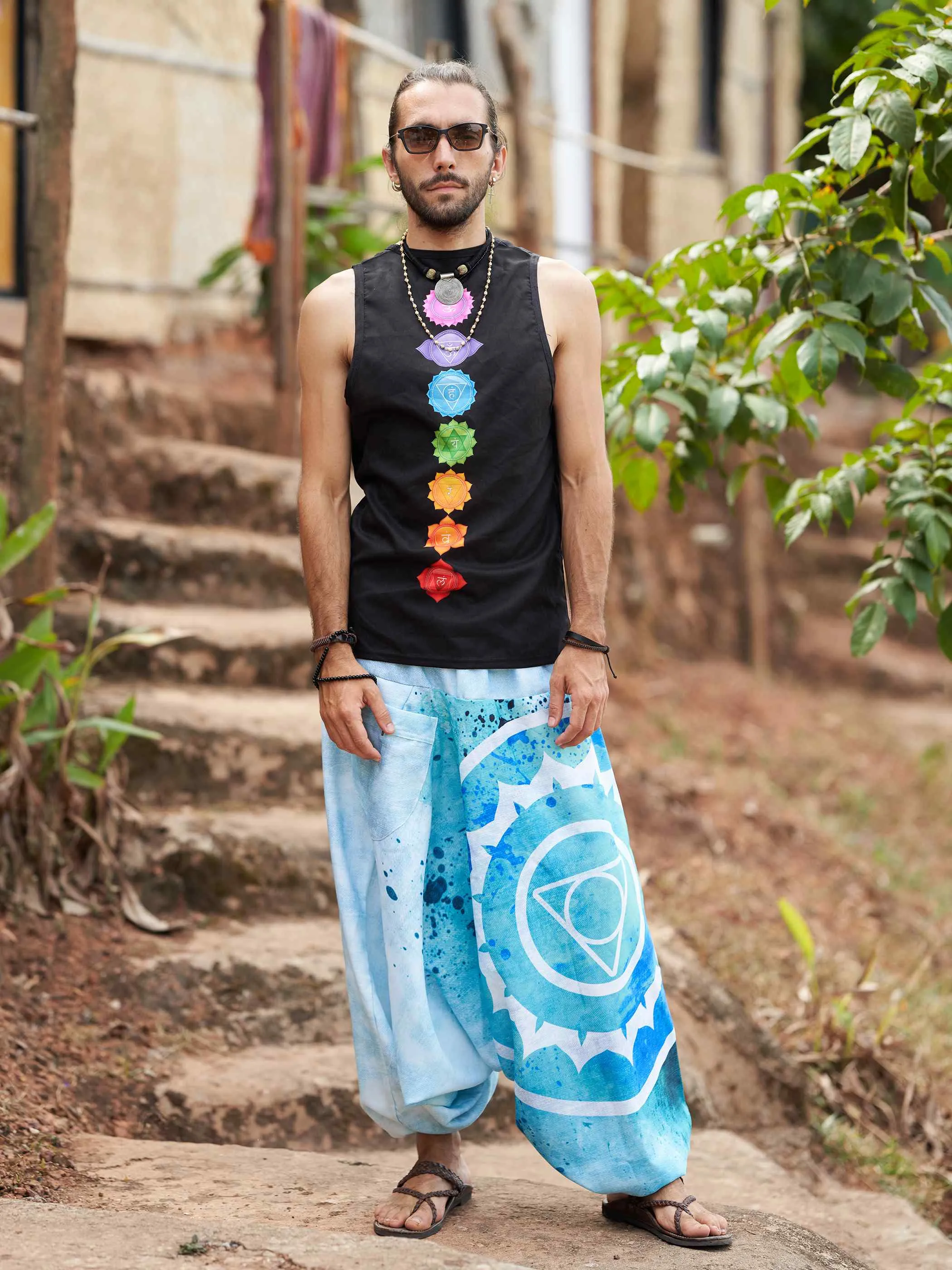 Men's Spiritual Feel Afghani Baggy Balloon Aladdin Harem Pant For Travel Yoga Dance
