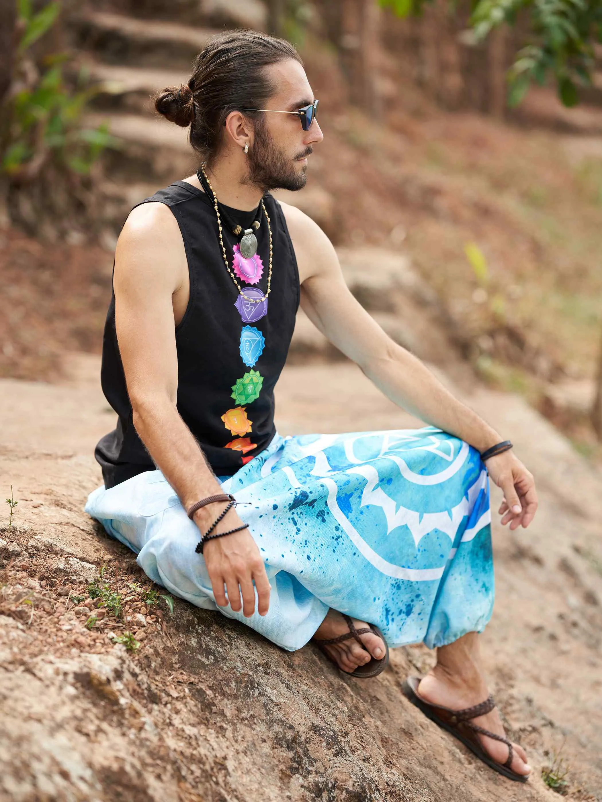 Men's Spiritual Feel Afghani Baggy Balloon Aladdin Harem Pant For Travel Yoga Dance