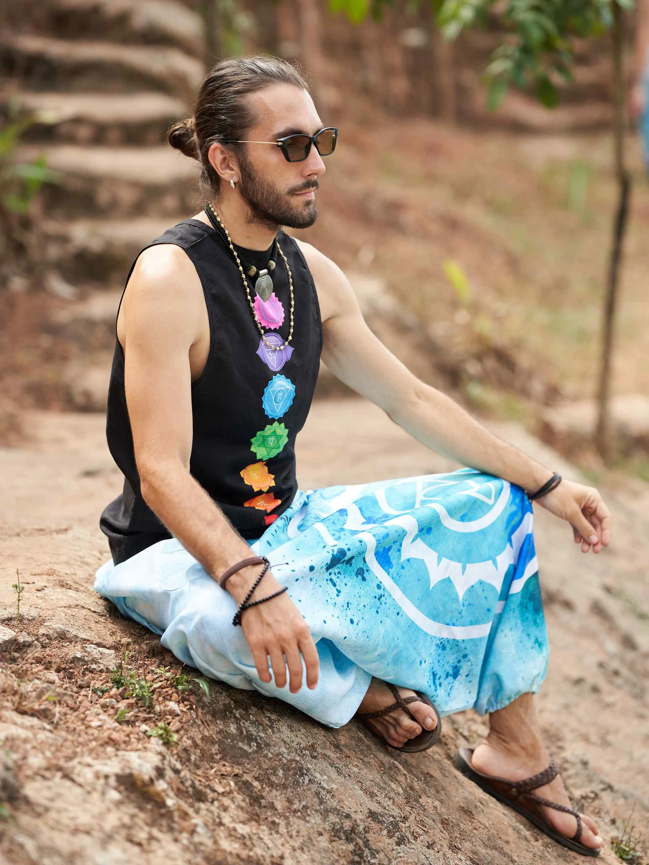 Men's Spiritual Feel Afghani Baggy Balloon Aladdin Harem Pant For Travel Yoga Dance