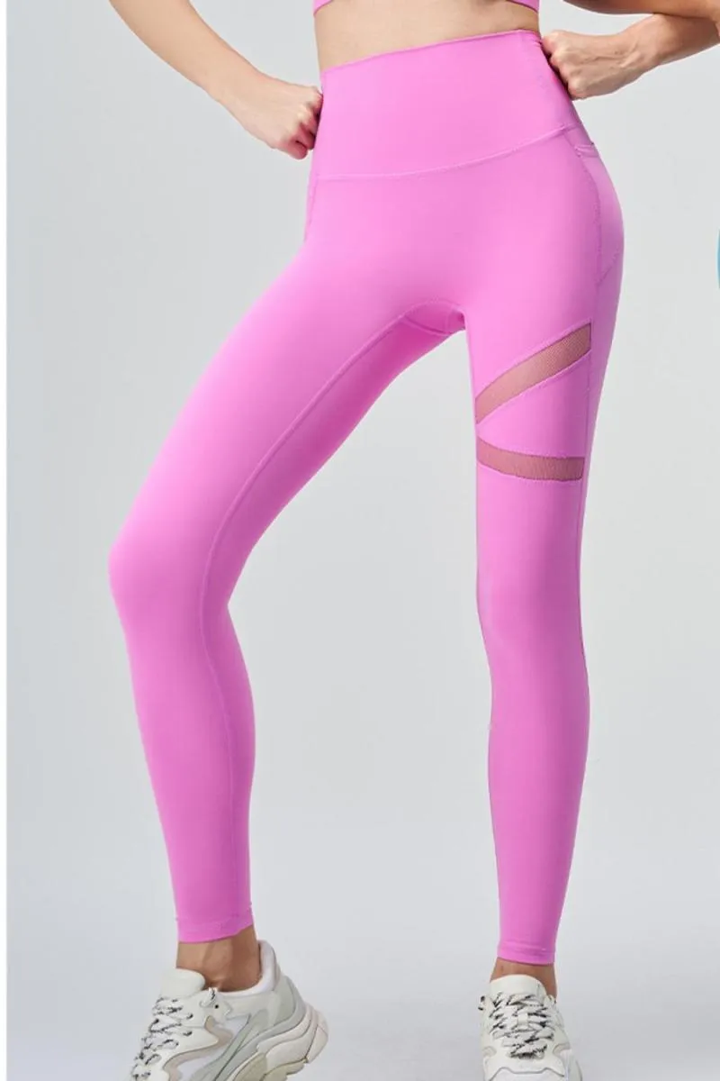 Mesh Design Yoga Pants