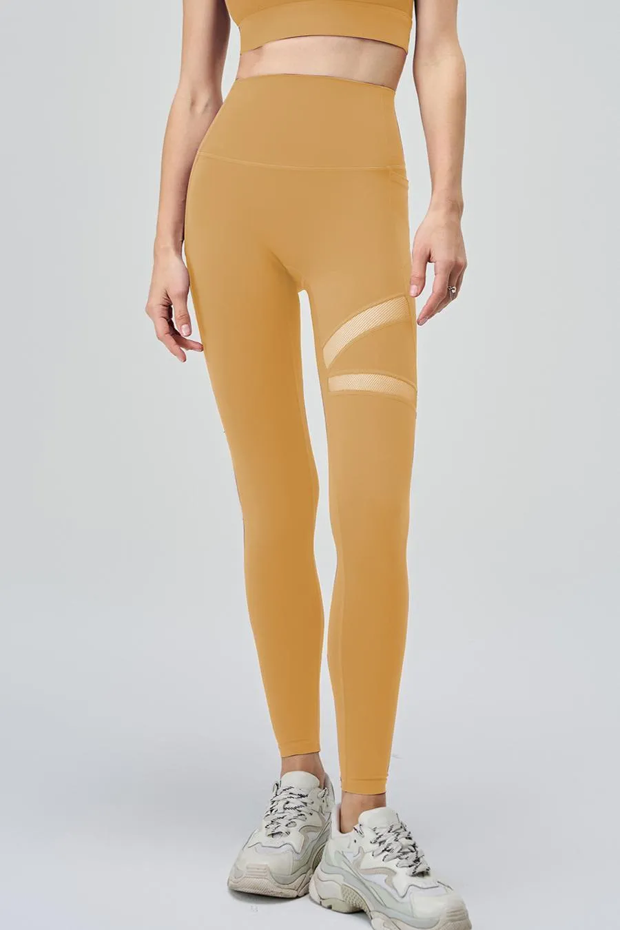 Mesh Design Yoga Pants