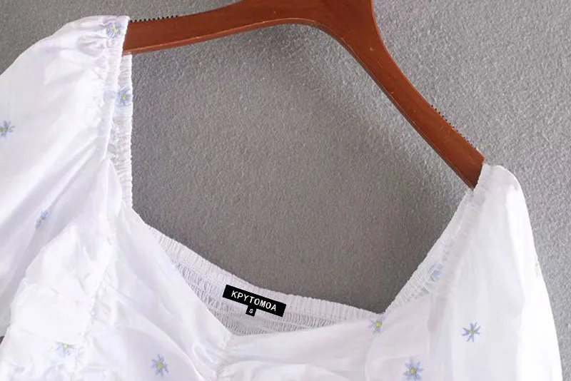 PUFF SLEEVE FLORAL CROP TOP