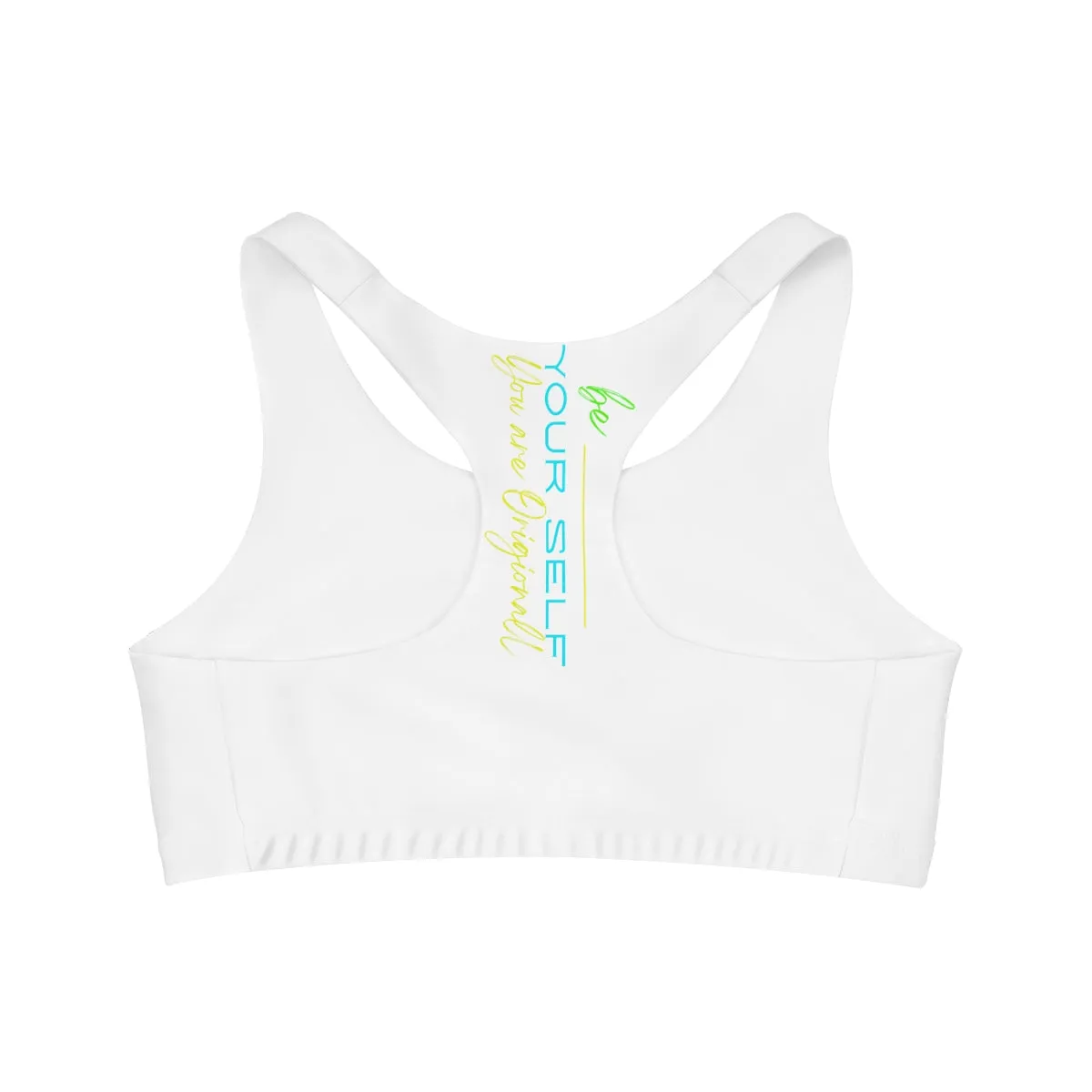 Sports Bra ( Be Yourself ) White