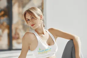 Sports Bra ( Be Yourself ) White