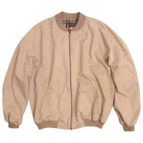Twill Weave Brushed Wool Burberry Check Lined Bomber