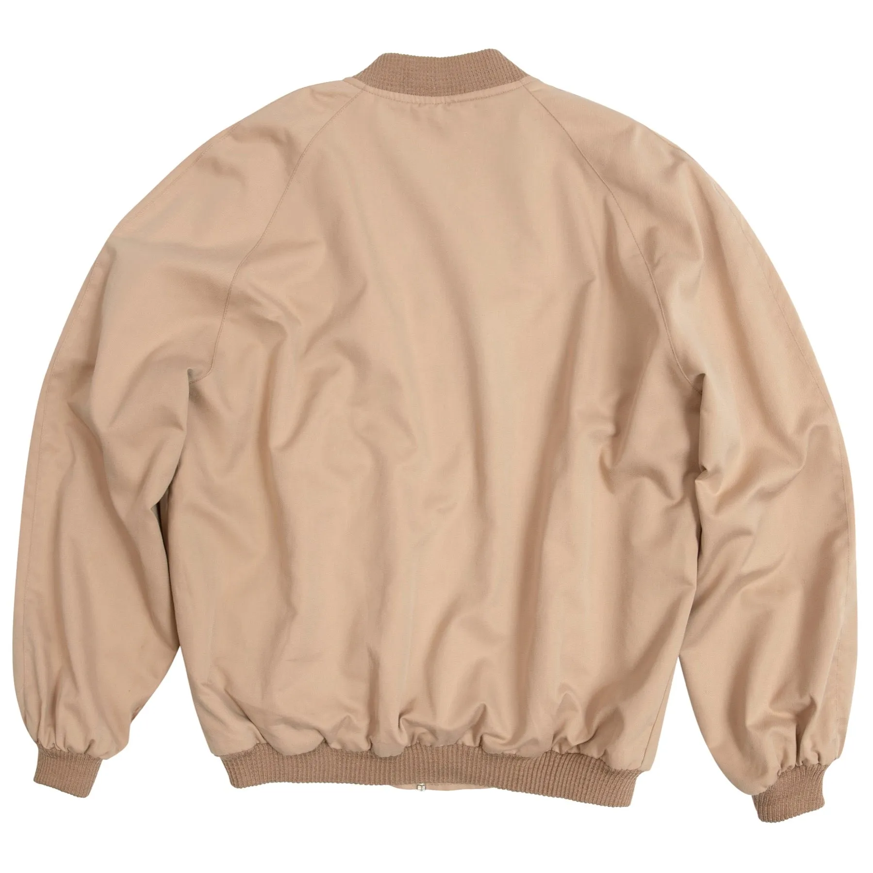 Twill Weave Brushed Wool Burberry Check Lined Bomber