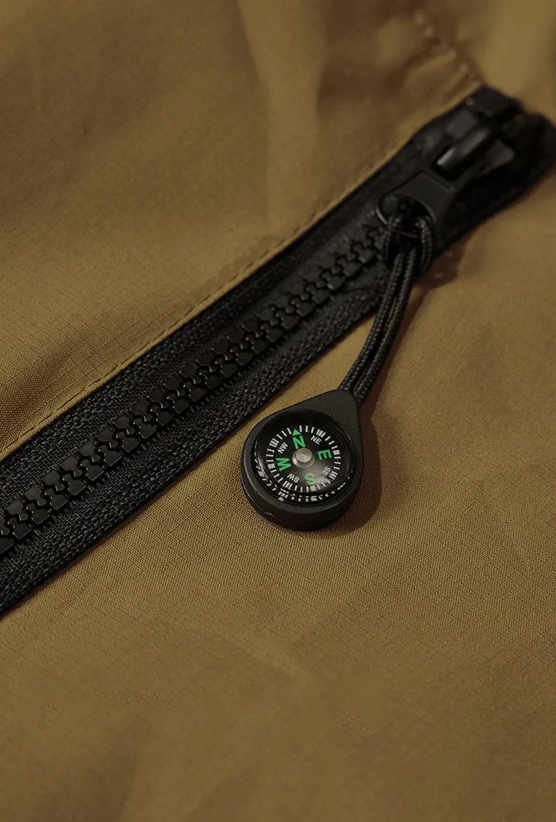 Wind and Waterproof Jacket (with mini compass on zip) in Green Color
