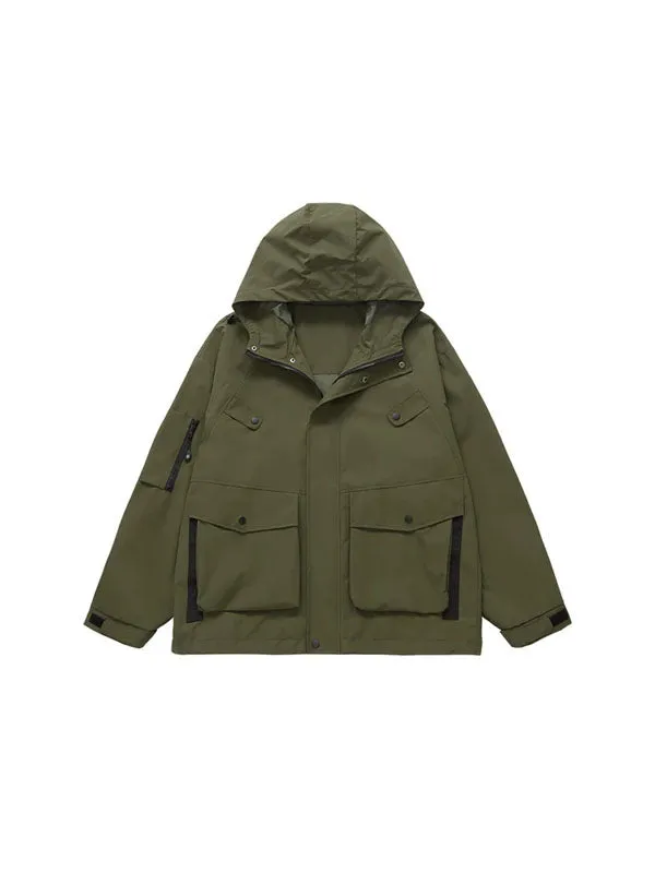 Wind and Waterproof Jacket (with mini compass on zip) in Green Color