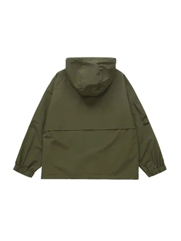 Wind and Waterproof Jacket (with mini compass on zip) in Green Color