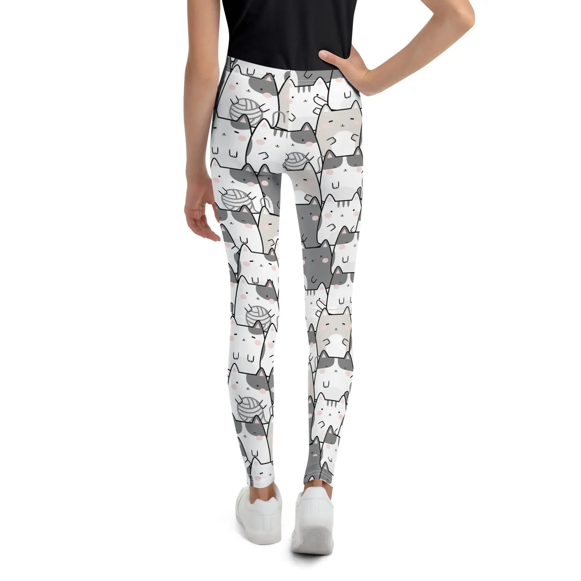 Youth Leggings "Vanilla Licorice Cats"