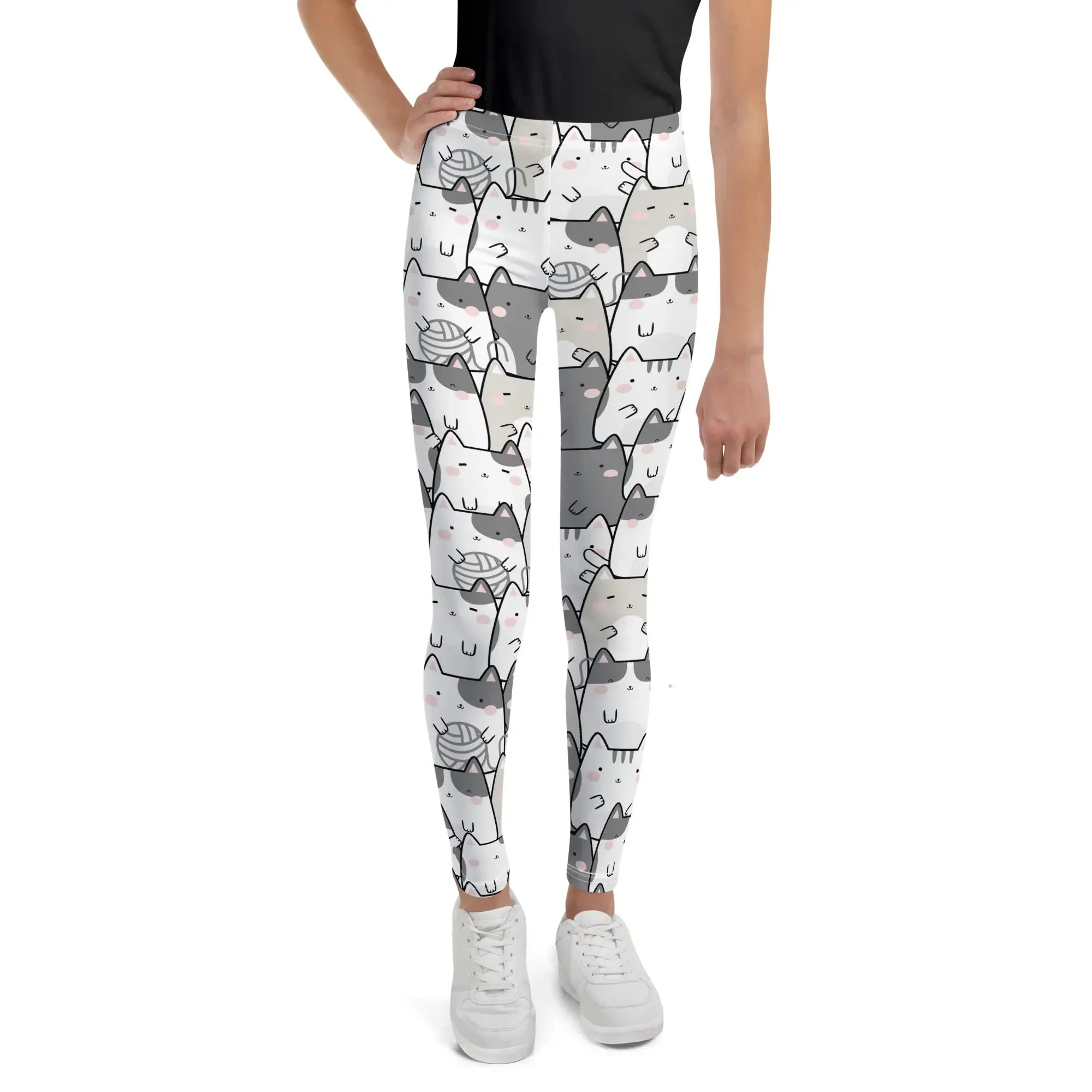 Youth Leggings "Vanilla Licorice Cats"