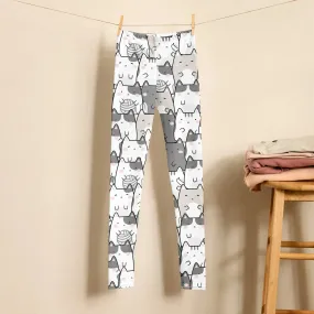 Youth Leggings "Vanilla Licorice Cats"
