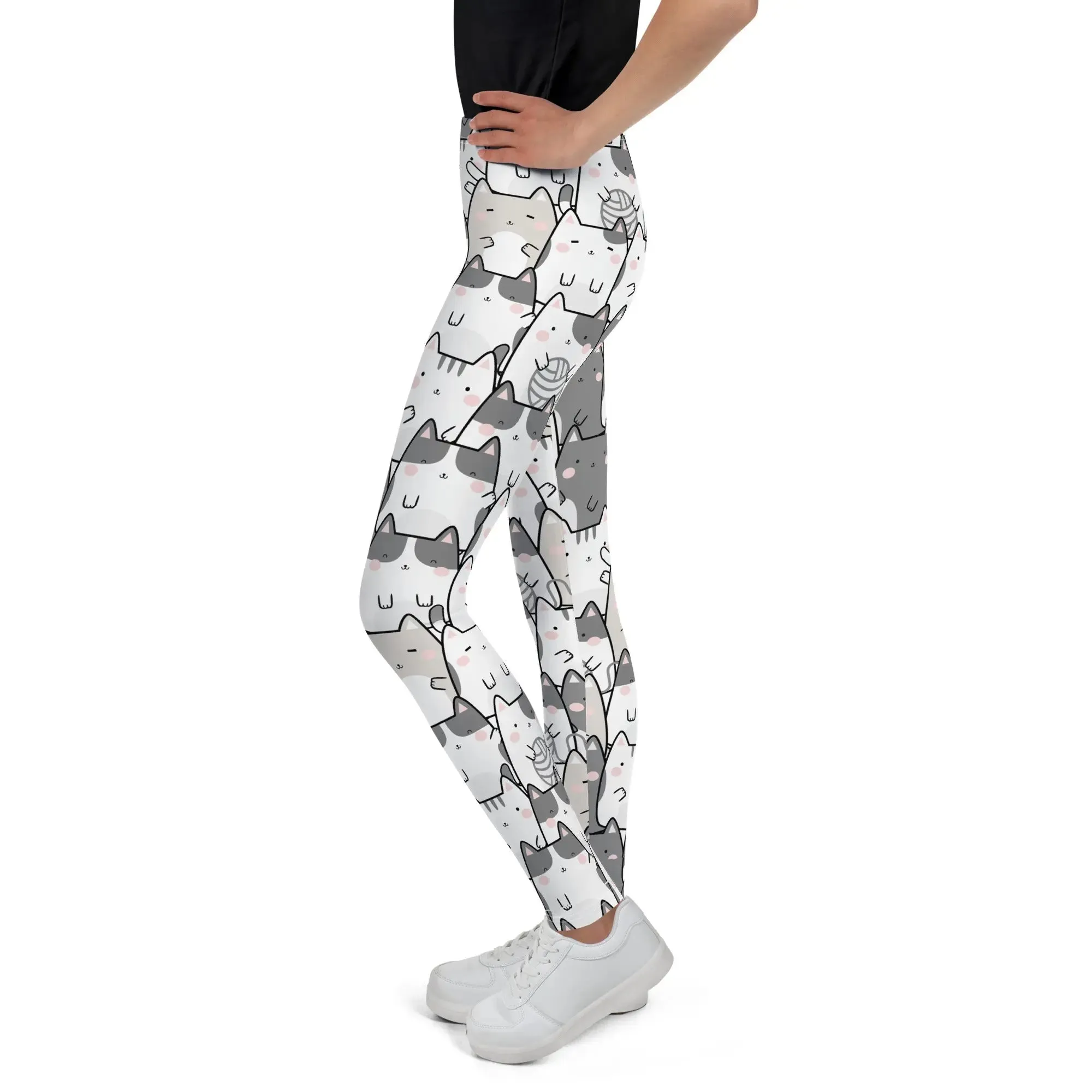 Youth Leggings "Vanilla Licorice Cats"