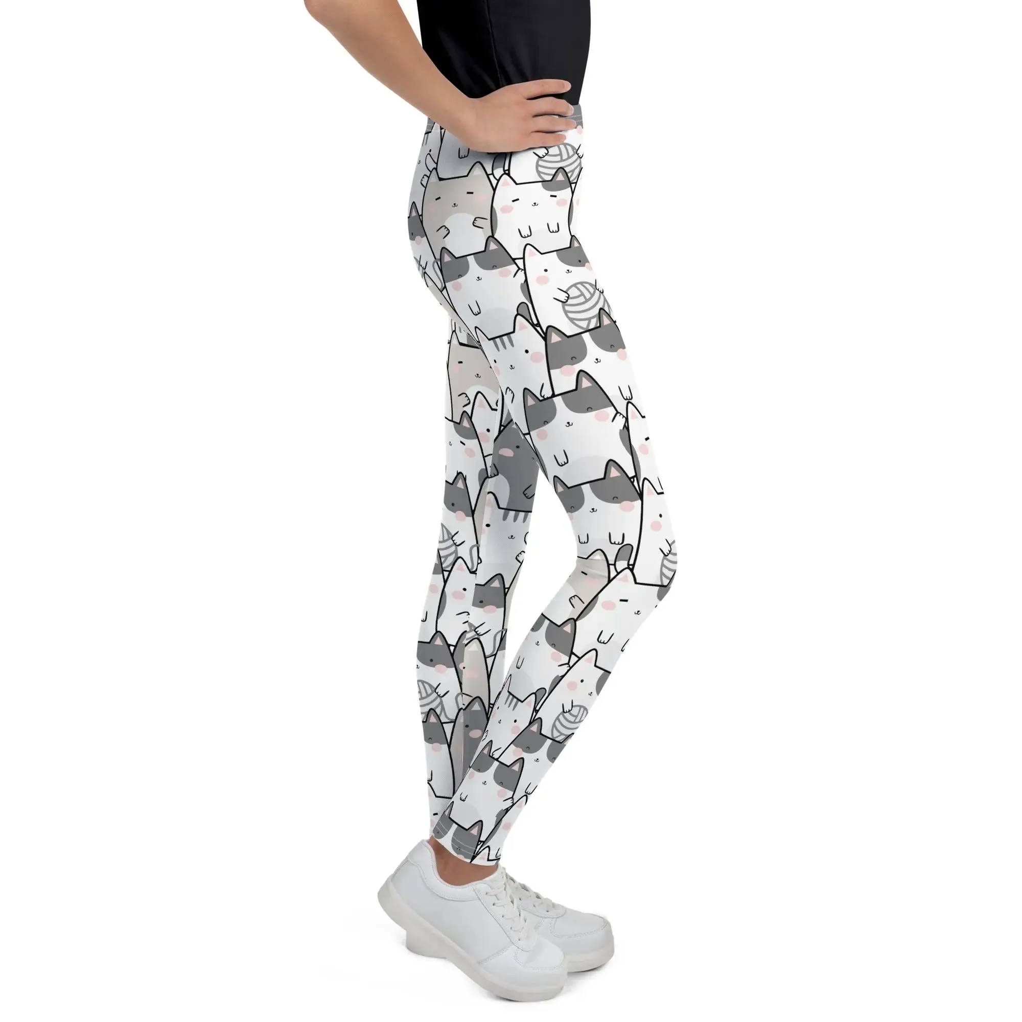 Youth Leggings "Vanilla Licorice Cats"